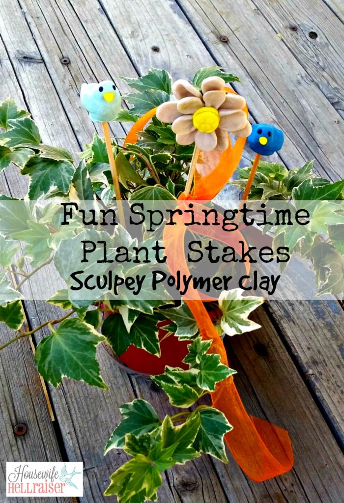 plant stakes with sculpey